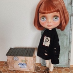 ミニチュア ドールハウス 背景ボード 壁 床 ブライス リカちゃん １／６ 家具 オビツ 棚 机 ドール ドール家具 カスタムブライス ハンドメイド シャビーシック ゴミ箱 コンテナ ミリタリー