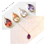 mi〜様専用ページ☆ 〜雫〜 ジルコニア★ネックレス☆アメジスト★ 〜平和をもたらす〜