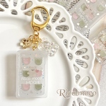 【SAKURA MOCHI】 桜餅 もちグミ キーホルダー レジンキーホルダー シェイカーキーホルダー シャカシャカキーホルダー ハンドメイド くま 1点