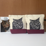 2081011様オーダー品❤︎愛猫の刺繍ポーチ