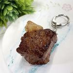食品サンプル 角ステーキ キーホルダー