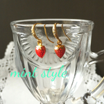 ぷっくりイチゴの一粒ピアス/イヤリング