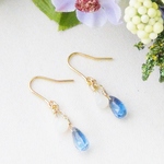 カイヤナイト＆オパール・ピアス