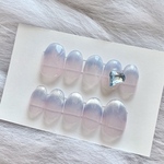 【数量限定20％off】 ♡ ネイルチップ マグネット セブチ  夕暮れ グラデ ピンク ブルー 水色 ♡