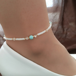 天然石のアンクレット