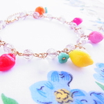 チェコガラスのフルーツいっぱいブレスレット