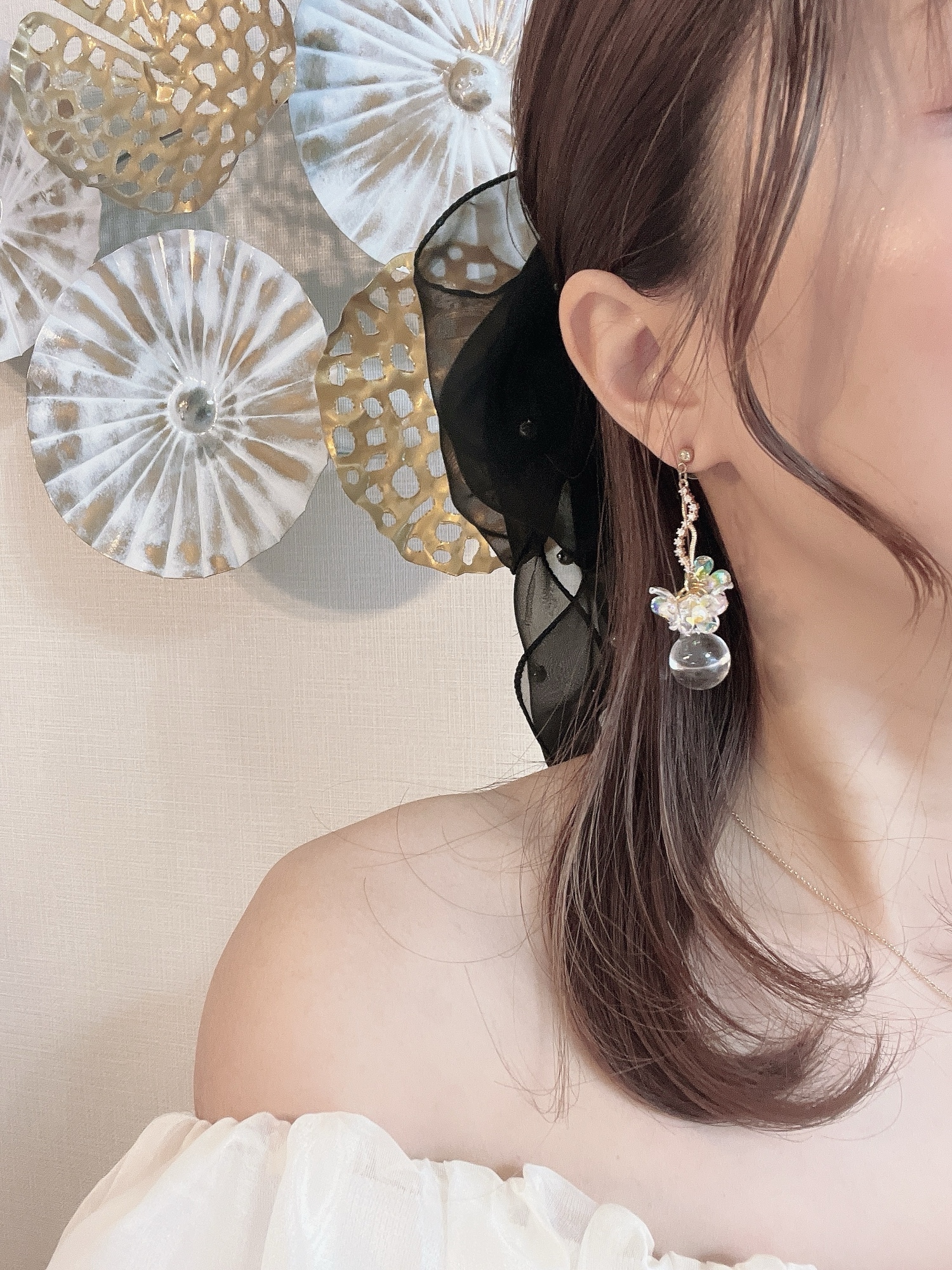 ちびさま専用◎手作りガラスのピアスとネックレス 11点おまとめ ちびさま専用◎手作りガラスのピアスとネックレス 11点おまとめ