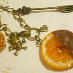 *限定*チョコオレンジのバッグチャーム*金古美色