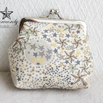 □□シカクのてのひらがま口Ｓ*受注生産！リバティ/アデラジャカーキ　7.5㎝星