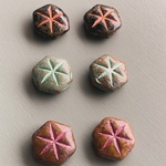 【3色ペア6コセット】JIRI＊IVANA#czech beads#チェコビーズ　star hexagram18✖️16㍉　