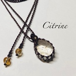 🛍️ #936 SALE 希望/金運♡シトリン天然石♡マクラメネックレス ペンダント