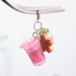 桜ドリンクと桜の回転焼きとミルククリームのチャーム