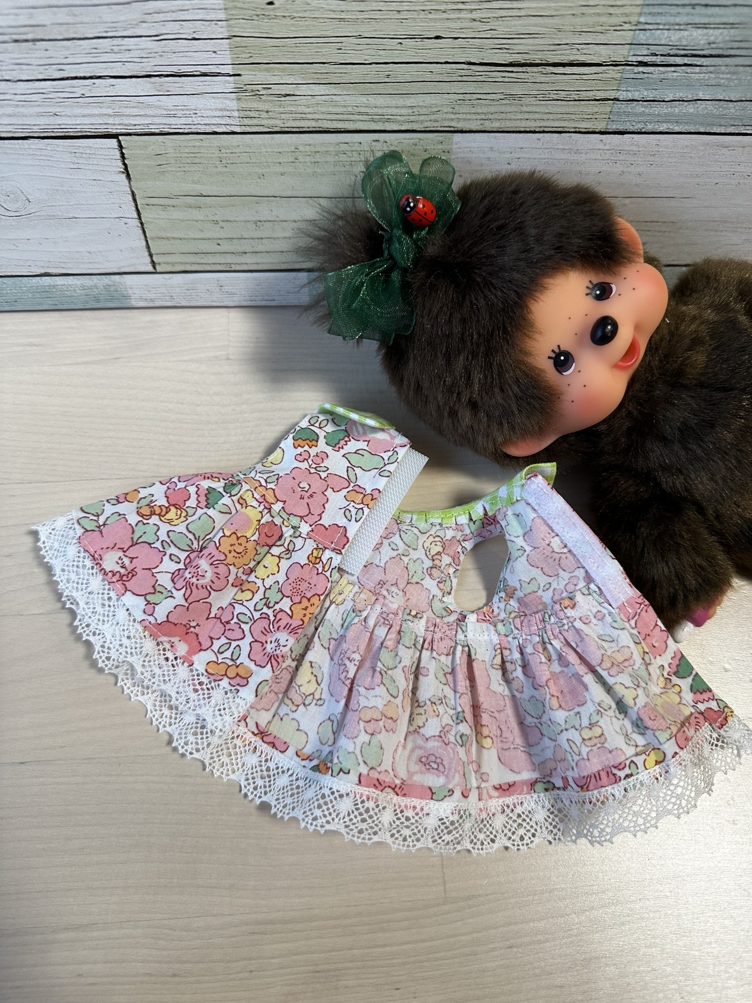 Sサイズ】 1536 チムたん モンチッチS サイズ 花柄のワンピース