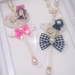 セール品☆ハートくまロリポップネックレス