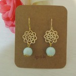【送料込み】iplik★透かしフラワーの涼風イヤリング・ピアス