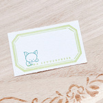 ぬいぐるみのねこ　ぴょこん　スタンプ【12㎜×12㎜】