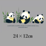 アイロン転写シート「３頭のパンダ」ぱんだ　panda　かわいい　リメイク