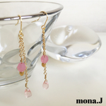 【SALE】ゆらゆら揺れるピンクのピアス