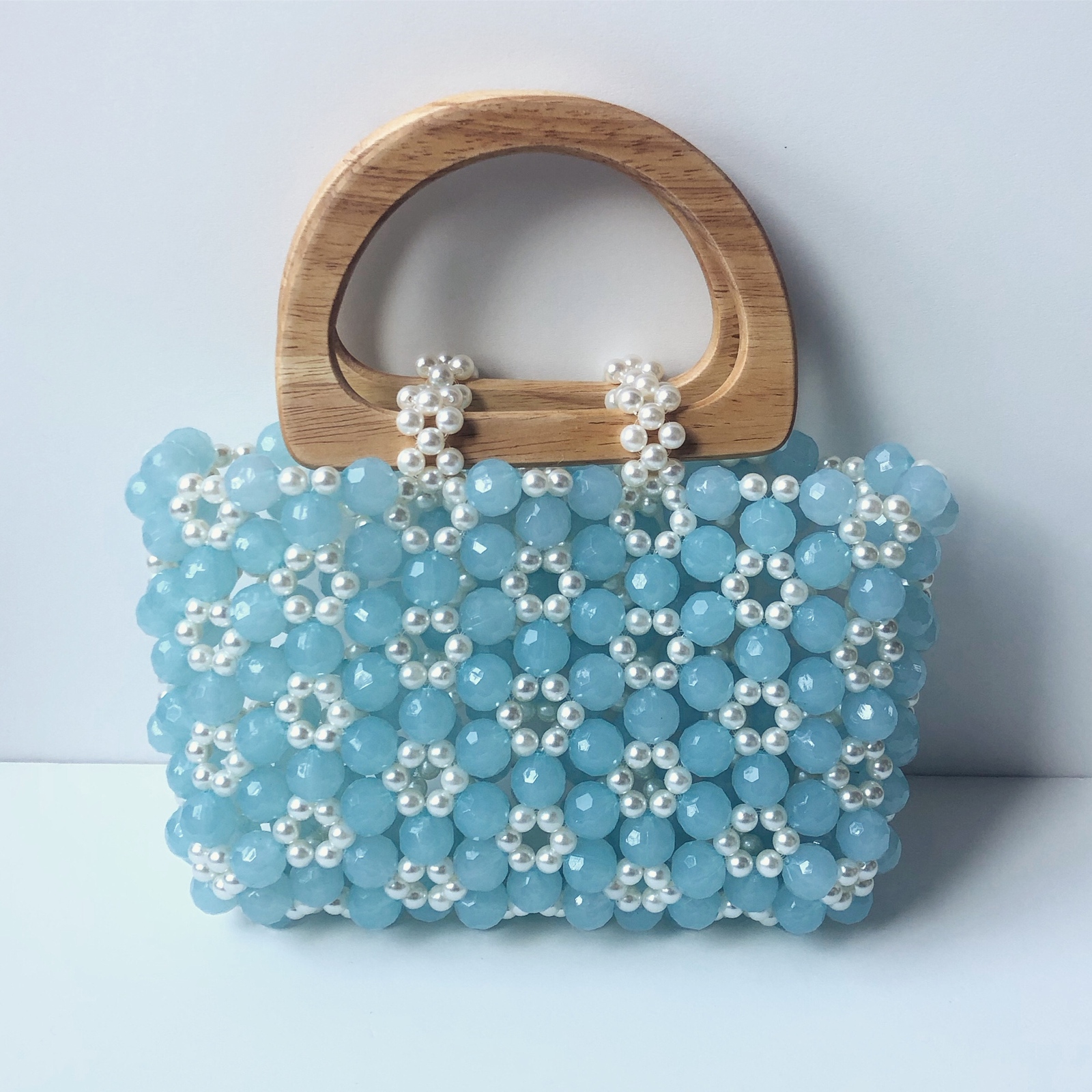 【MERRMA】メルマ BEAD BAG ハンドバッグ ビーズ サテン ブラック パールバッグ ショルダービーズバッグ 3Wayミニトート