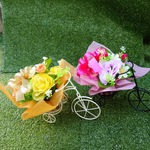 ミニ自転車アーティフィシャルフラワーアレンジメント