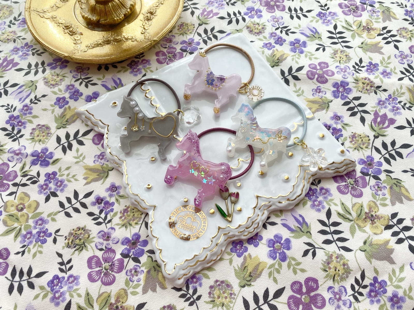 キッズ レジン ポニー 馬 ユニコーン ヘアゴム unicorn - Sumile