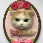 miho999様(ココちゃん)専用」羊毛フェルトねこ肖像【オーダーメイド】