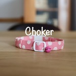 《チョーカー》ポルカドット ピンク