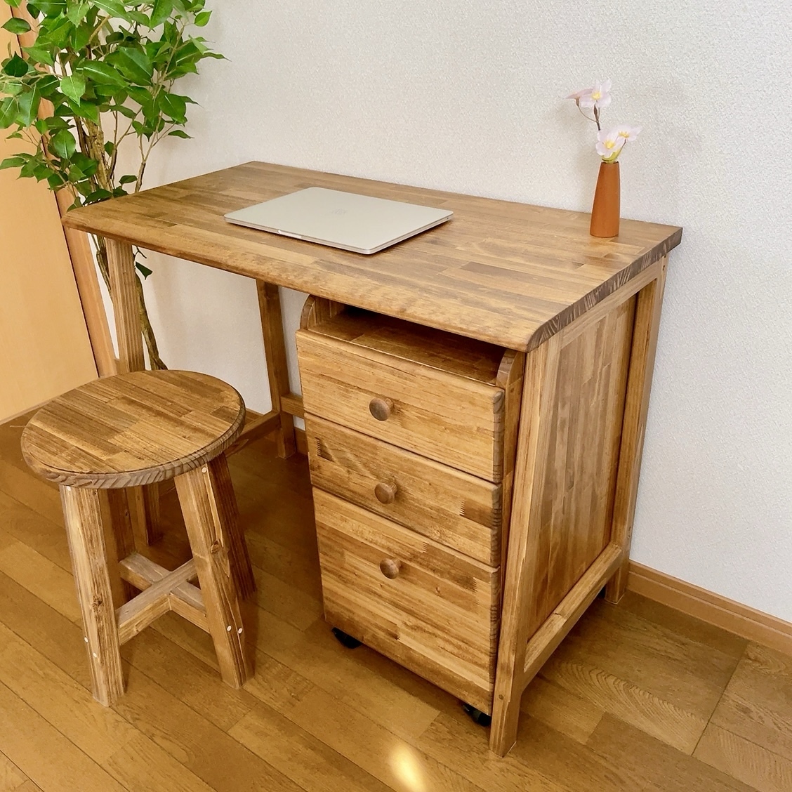 収納満載デスクセット♪ - wood_craft_k.k_furniture | minne byGMO