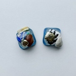選べるイヤーアクセサリー ブルーパール×シルバーパール