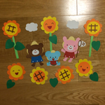 夏だね、ひまわりと一緒に☺︎壁面飾り