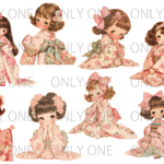 デザインペーパー　SAKURA JAPAN GIRL　コラージュシート