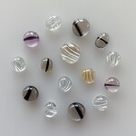 1388   ガラスビーズ　ラインデザイン　大粒〜大きなサイズ　10〜13mm