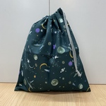  【サイズが選べる❗️】  片ひも 両ひも【体操着袋】w30×35cm w35×40cm 大きめ トレーナーや長袖が入る 体操着袋体育着袋給食袋 ★ 黒 緑 青 宇宙柄 男の子 小学校