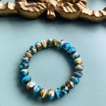 【1連25コセット】JIRI＊IVANA#czech beads#チェコビーズrondel9✖️6㍉  irregular amber blue/picasso23