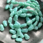 【6コセット】#czech beads#チェコビーズ　TULIP12✖️8㍉ turquoise luster