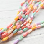 New！シェルビーズ　1連　約40個　キャンディカラー　9.5ｍｍ×５ｍｍ