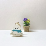 小さなてるてる坊主バッグ　水色