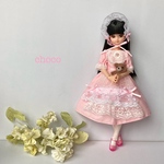ご注文品　リカちゃん服　アンティーク風ドレス　桜色の夢🌸
