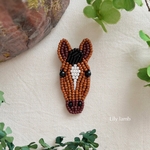 ビーズ刺繍の馬　※受注制作