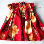 ハワイ風スカート☆ベビーパウスカート☆赤色