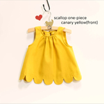【再販】スカラップワンピース(canary yellow)