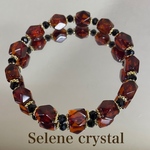 ブラッドアンバー　ブレスレット　天然琥珀　おすすめ　　天然石ブレスレット　Selene crystal