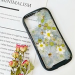 千鳥草iFace風押し花スマホケース、iPhoneのみ対応、iPhone17、iPhone17Air、iPhone17Pro、iPhone16、iPhone16 Pro、iPhone15