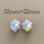 importアクリルビーズ　パープル　2個入り