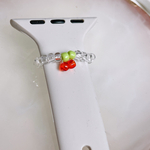 Apple Watch/スマートウォッチバンドチャーム　個売りアップルウォッチチャーム  🍒クリア