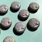 【1コずつ販売】JIRI＊IVANA#czech beads#チェコビーズ　tree of life生命の樹　19㍉ bonsai  luster lavender picasso