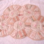 展示品処分★ピーチリングのキルトの完成品