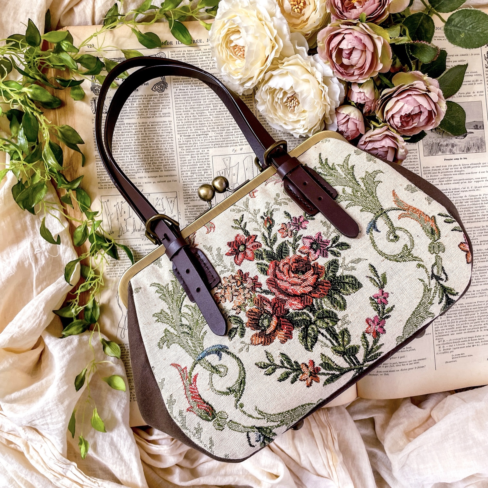 新品♡半額以下♡インゲボルグ ♡ローズpt.バッグ♡ネイビー