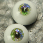 6mm 滲んだ草原と空色の瞳 石膏レジンアイ ドールアイ