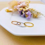 〈リング1本価格〉ゴールドが美しい上品リング ☆ ステンレス ゴールド シングルリング シンプル 華奢  リング 指輪